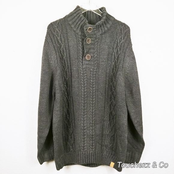 Weatherproof Vintage- Button Mock- Neck Sweater - Picture 1 of 6